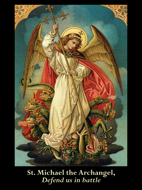 St. Michael the Archangel Defend Us In Battle Prayer Card 3x4