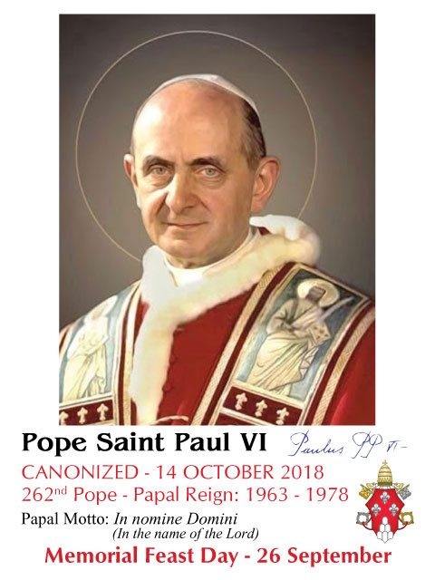 Special Limited Edition Collector's Series Commemorative Pope Paul VI Canonization Magnets