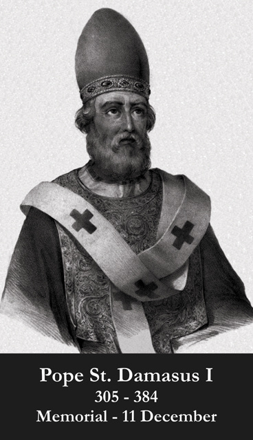 Pope St. Damasus I Prayer Card